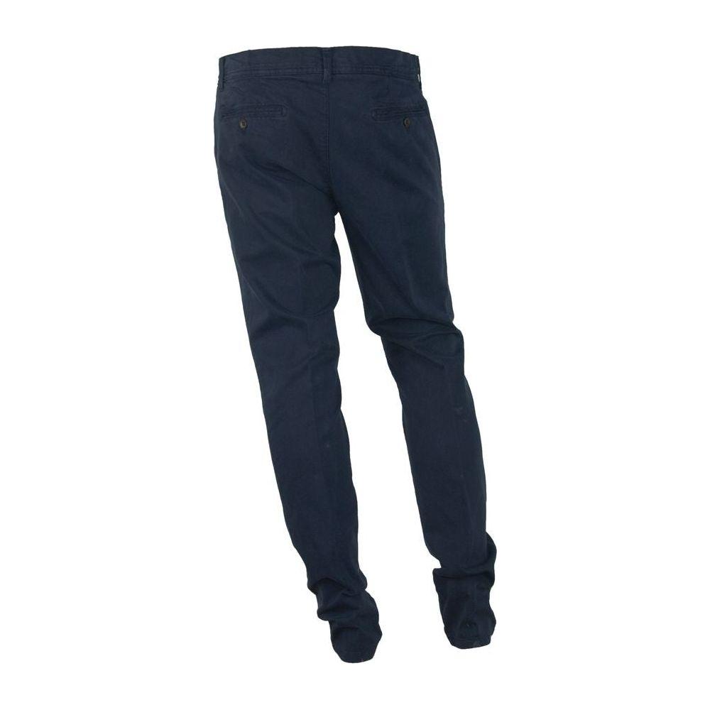 Made in Italy Blue Cotton Pant