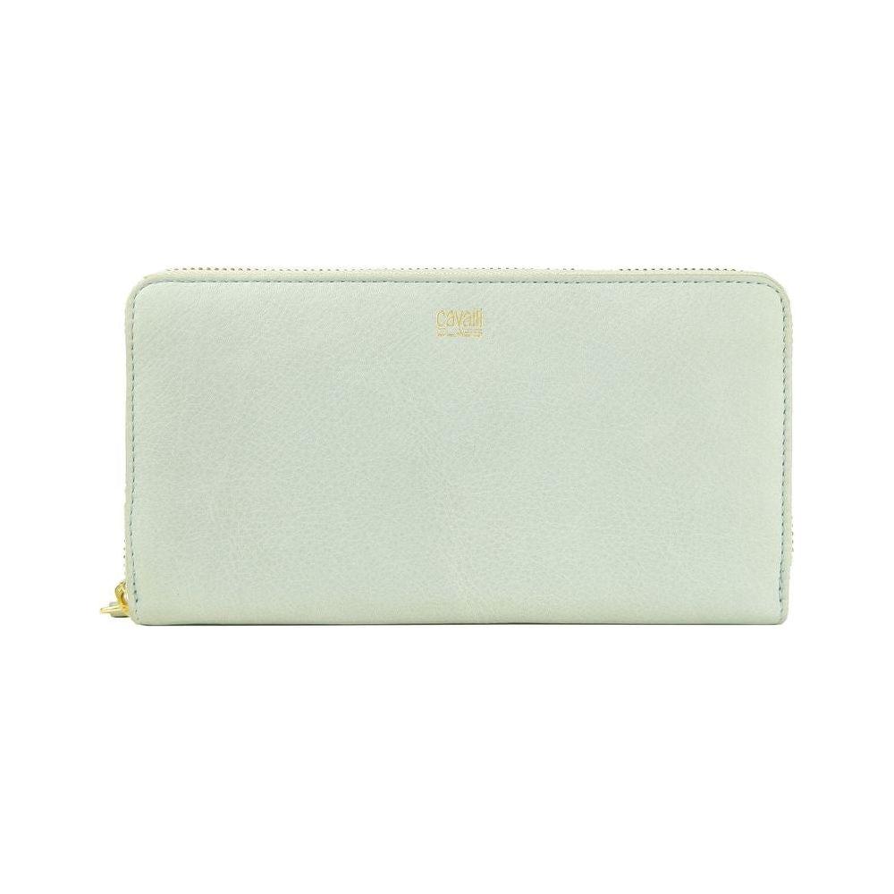Cavalli Class Gray Calfskin Women Wallet