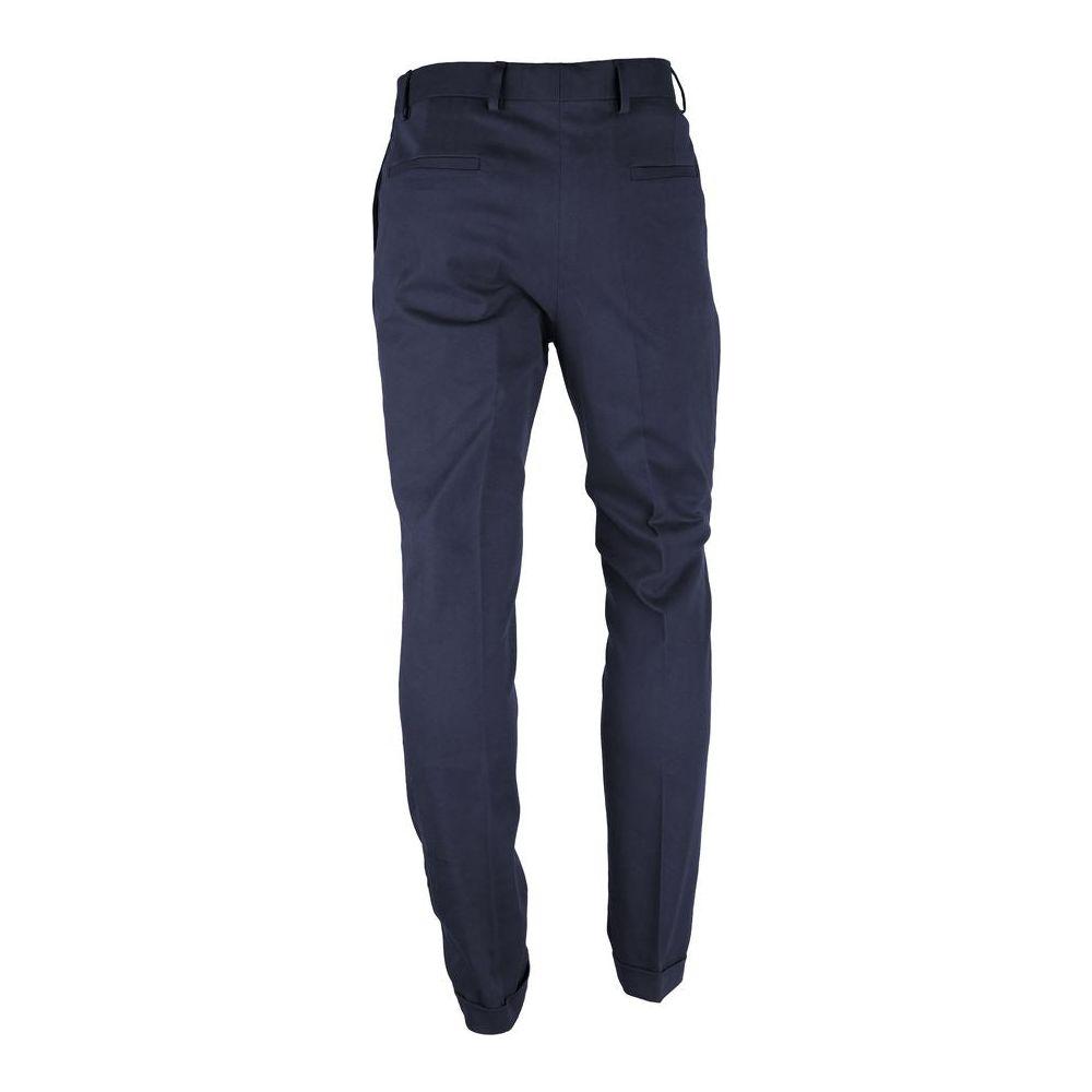 Made in Italy Blue Wool Men's Trousers