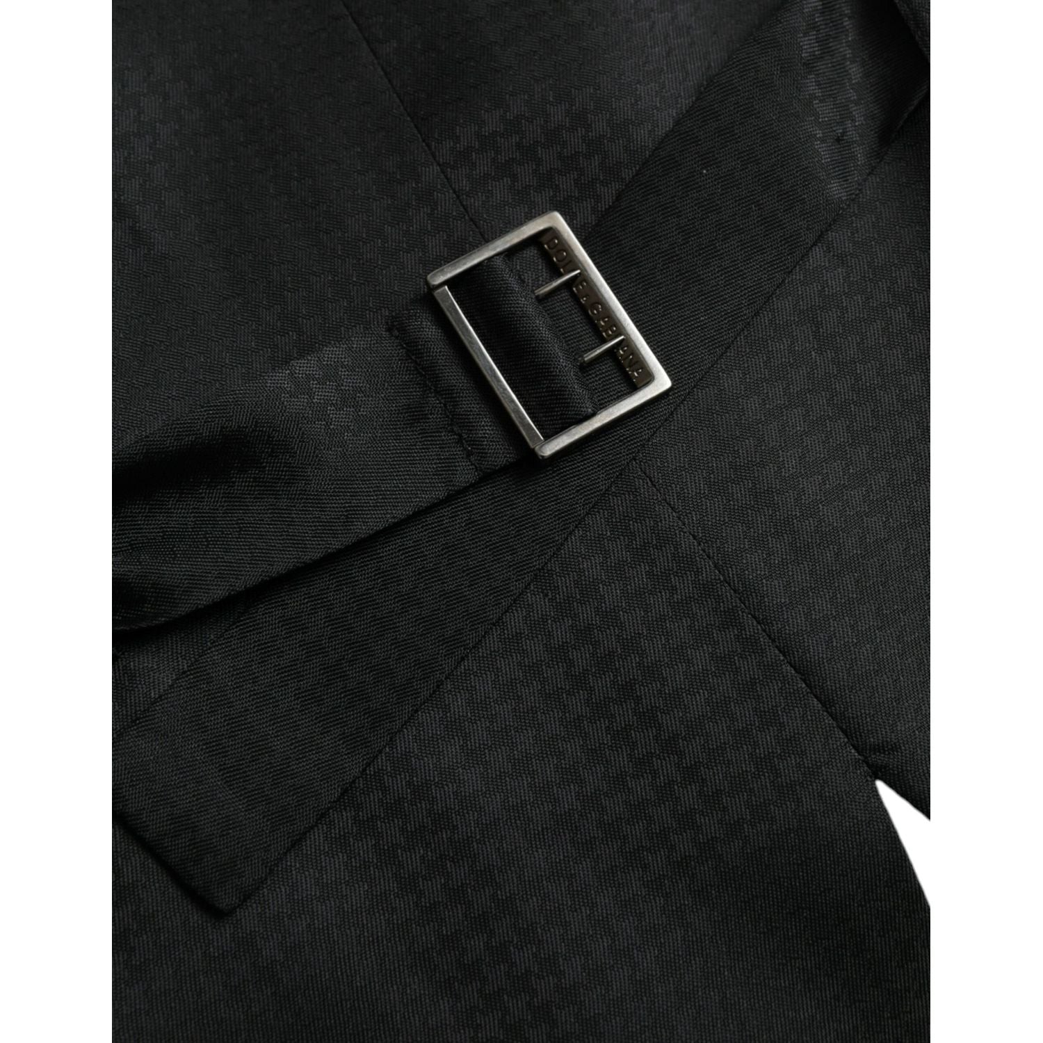 Dolce & Gabbana Black Wool Waistcoat Dress Formal Vest