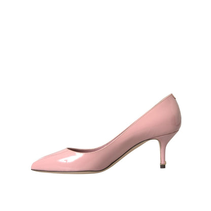 Dolce & Gabbana Light Pink Patent Leather Heels Pumps Shoes