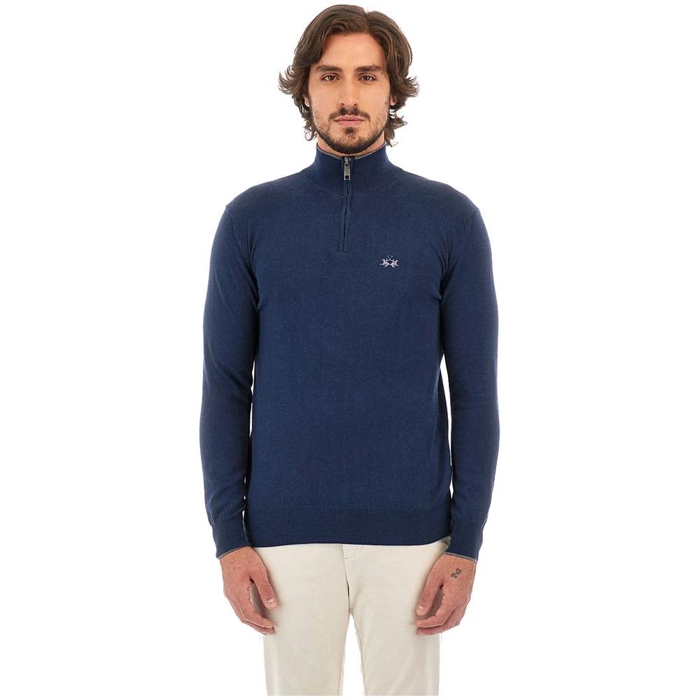 La Martina Blue Marabou Sweater