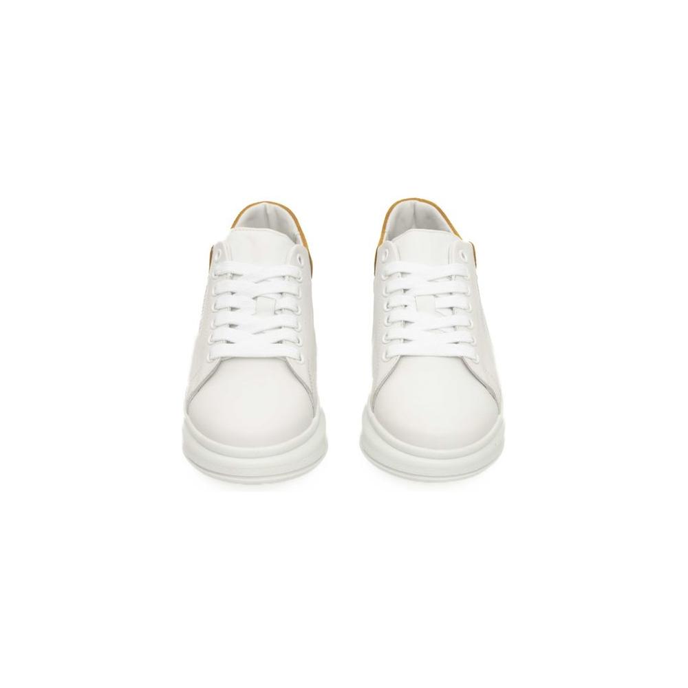 Cerruti 1881 White Cowhide Women Platform Sneaker