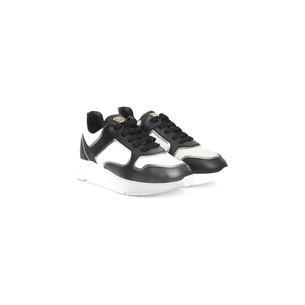 Cerruti 1881 Black Leather Women Sneaker