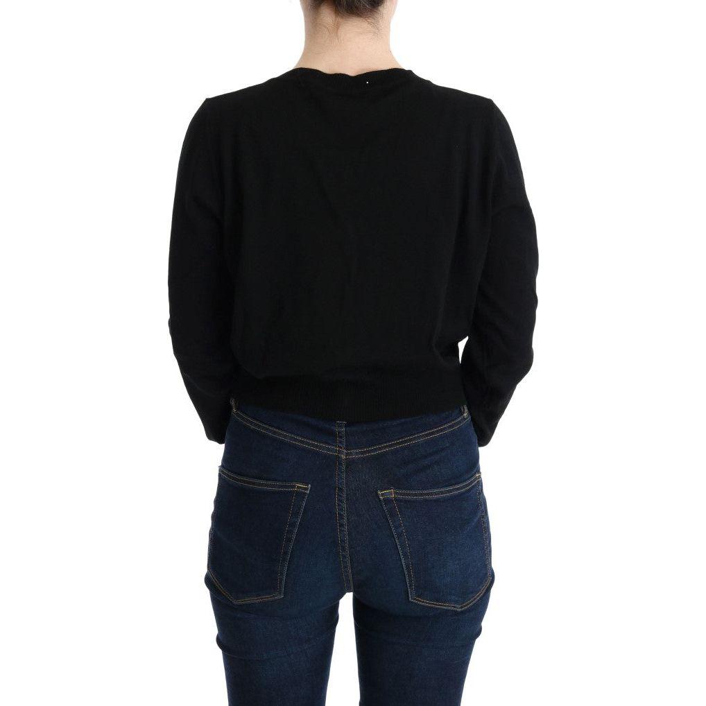 MARGHI LO' Black Wool Blouse Sweater