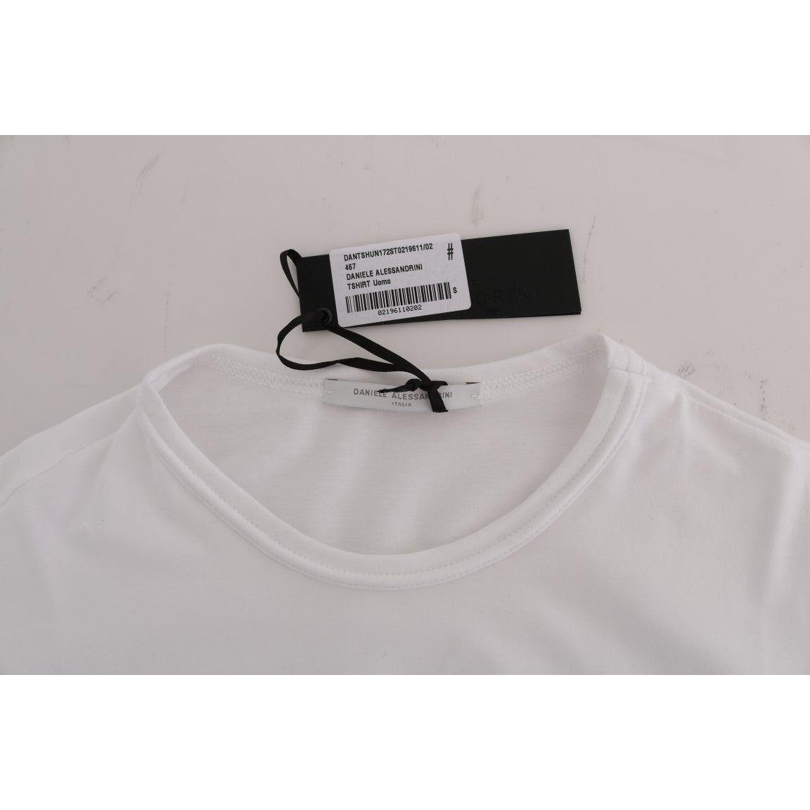 Daniele Alessandrini White Cotton Crewneck T-Shirt