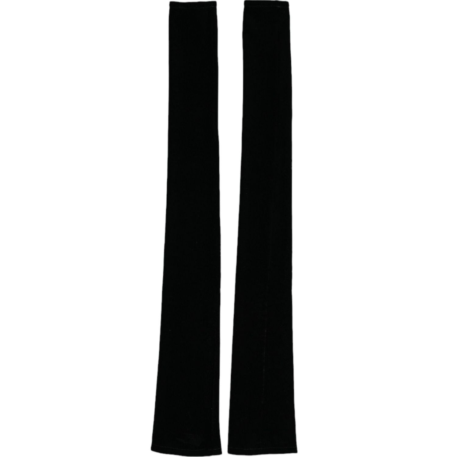 Dolce & Gabbana Black Nylon Finger Less Elbow Long Gloves