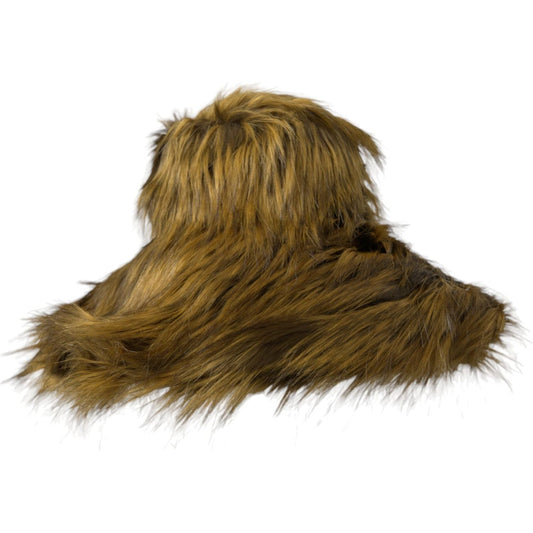 Dolce & Gabbana Brown Modacrylic Faux Fur Bucket Hat