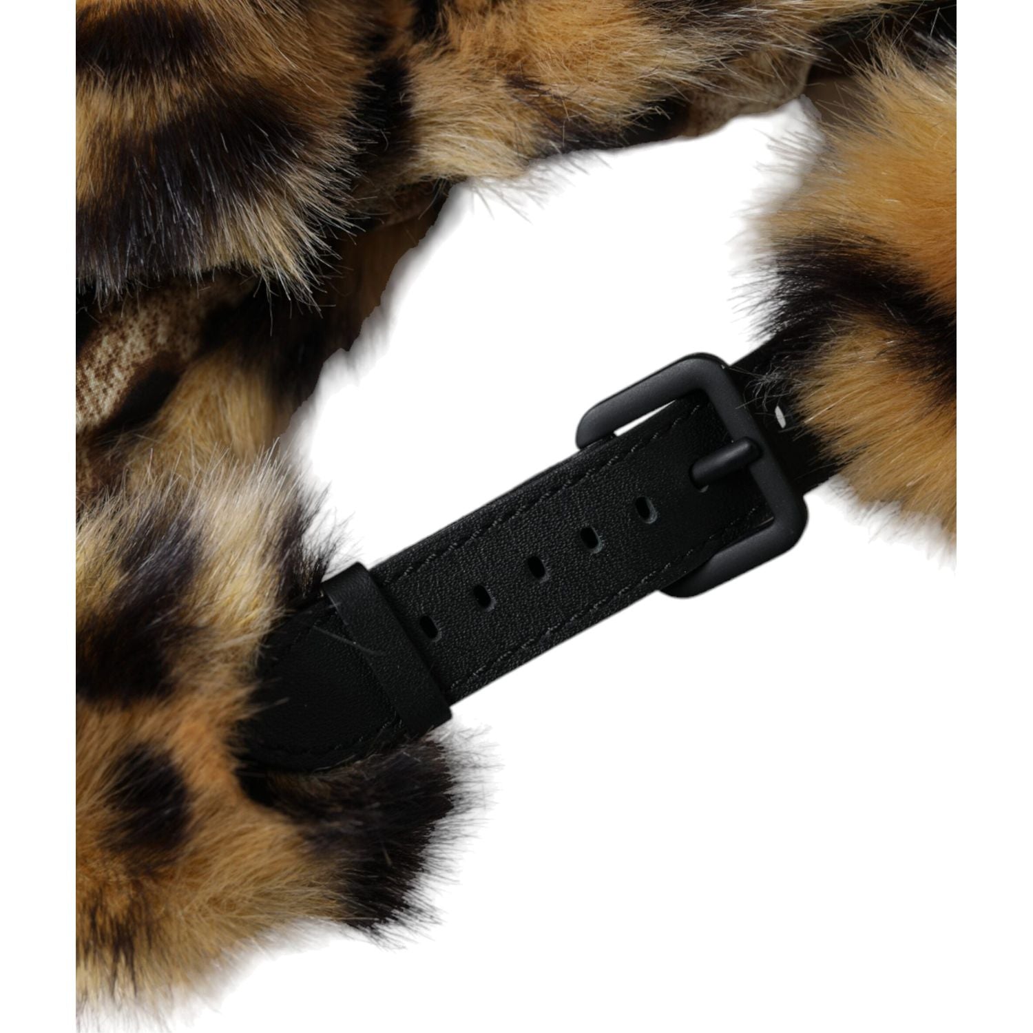 Dolce & Gabbana Brown Leopard Fur Women Bucket Hat