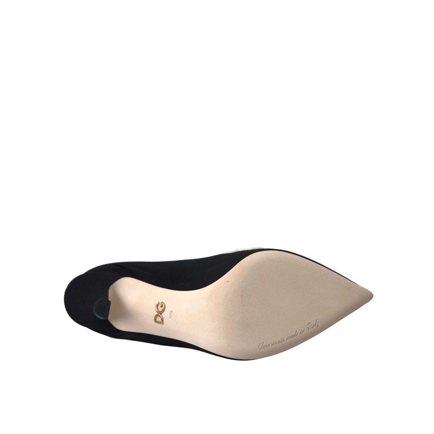 Dolce & Gabbana Black White Embroidery Slip On Boots Shoes