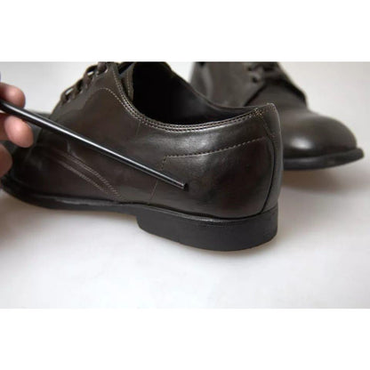 Dolce & Gabbana Green Leather Mens Formal Dress Shoes