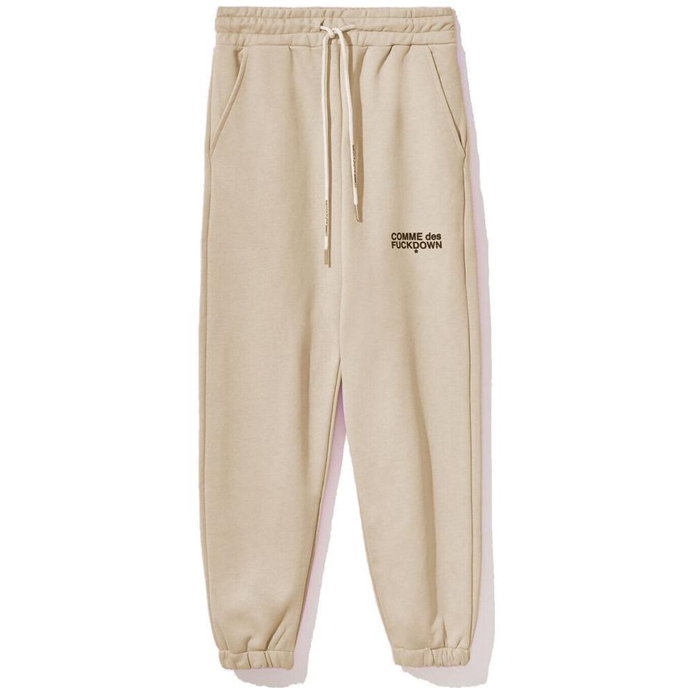 Comme Des Fuckdown Beige Cotton Women Sweatpant