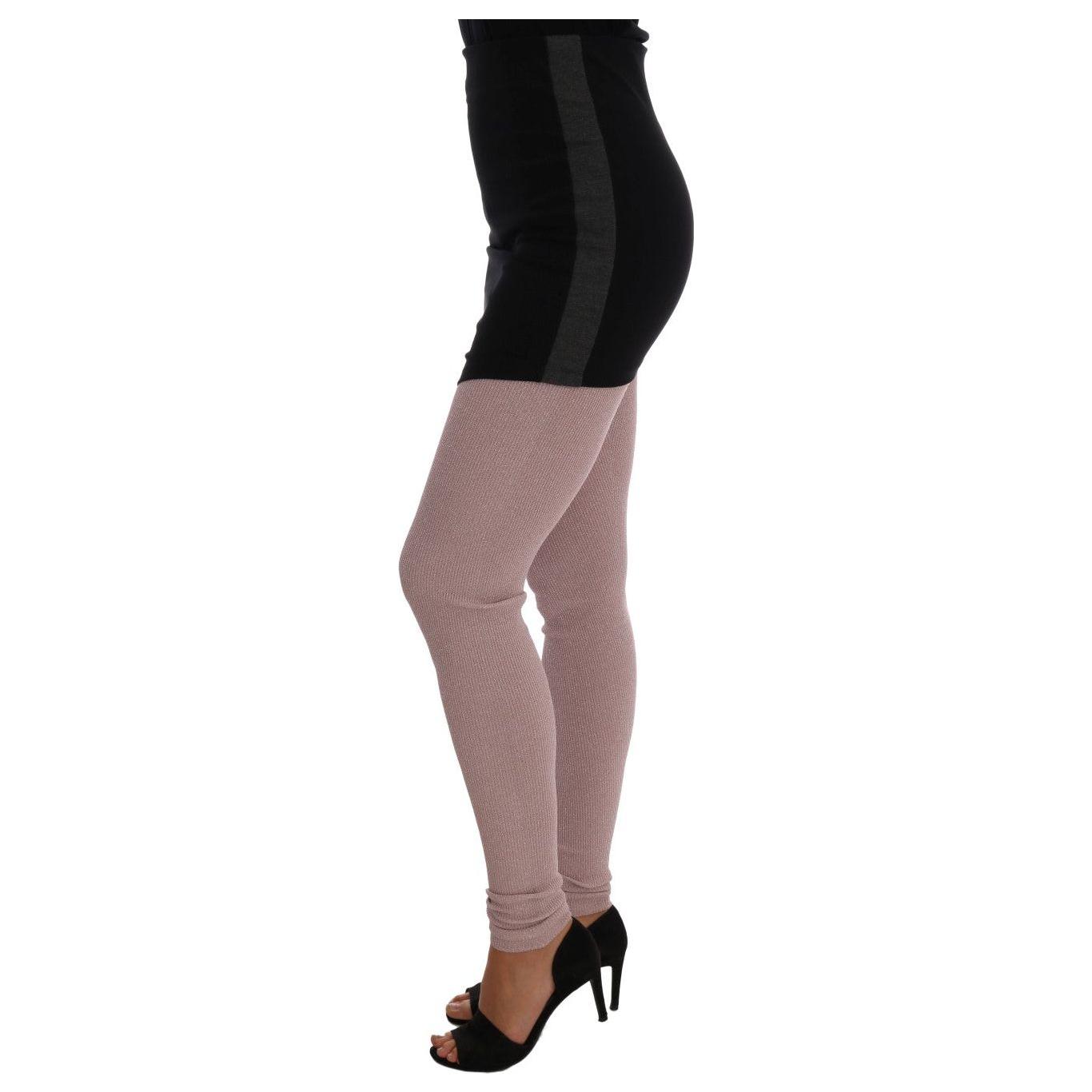Dolce & Gabbana Pink Stretch Waist Tights Stockings