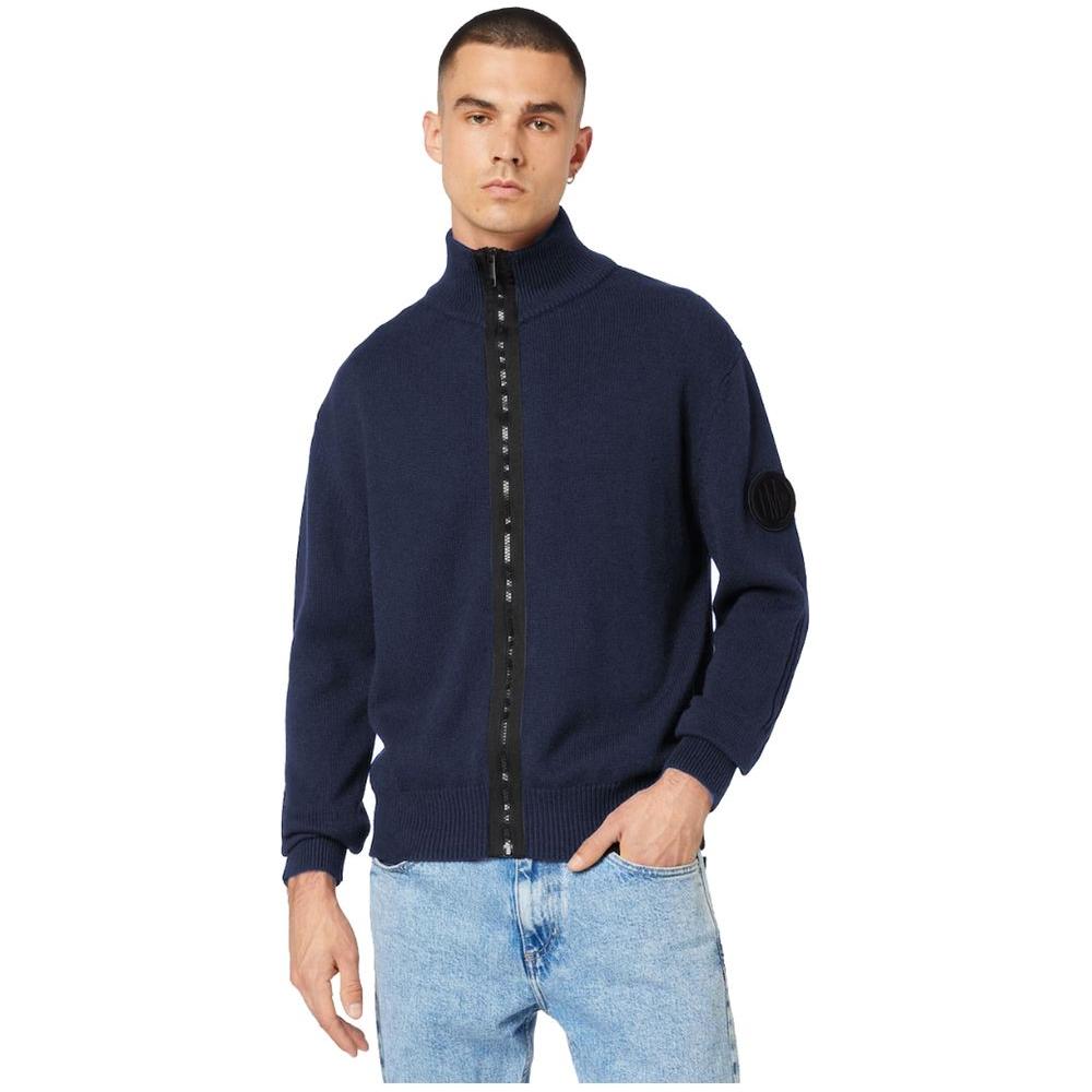 La Martina Blue Cotton Sweater