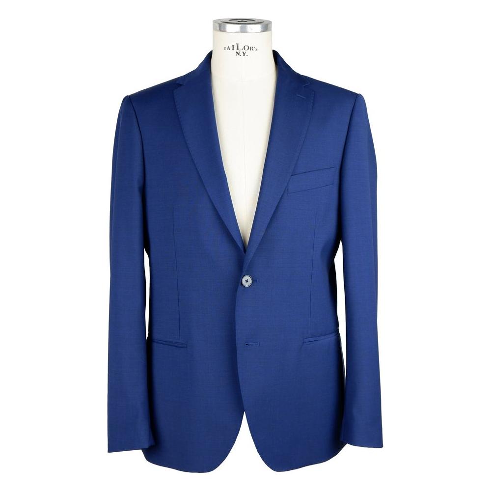 Emilio Romanelli Blue Wool Men Suit