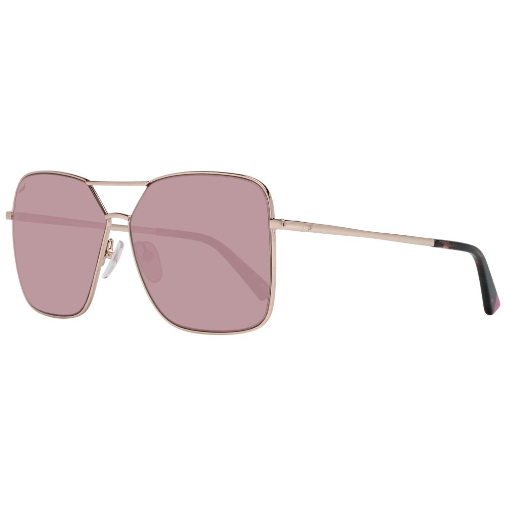 Web Rose Gold Metal Sunglasses