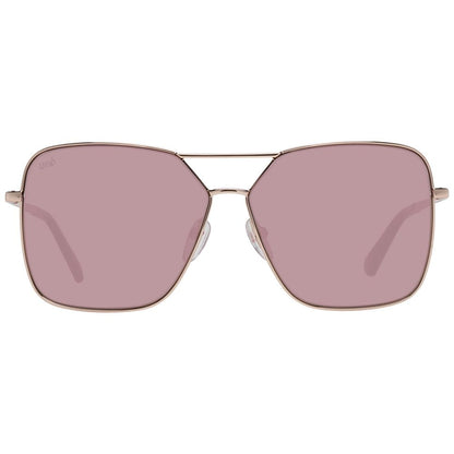 Web Rose Gold Metal Sunglasses
