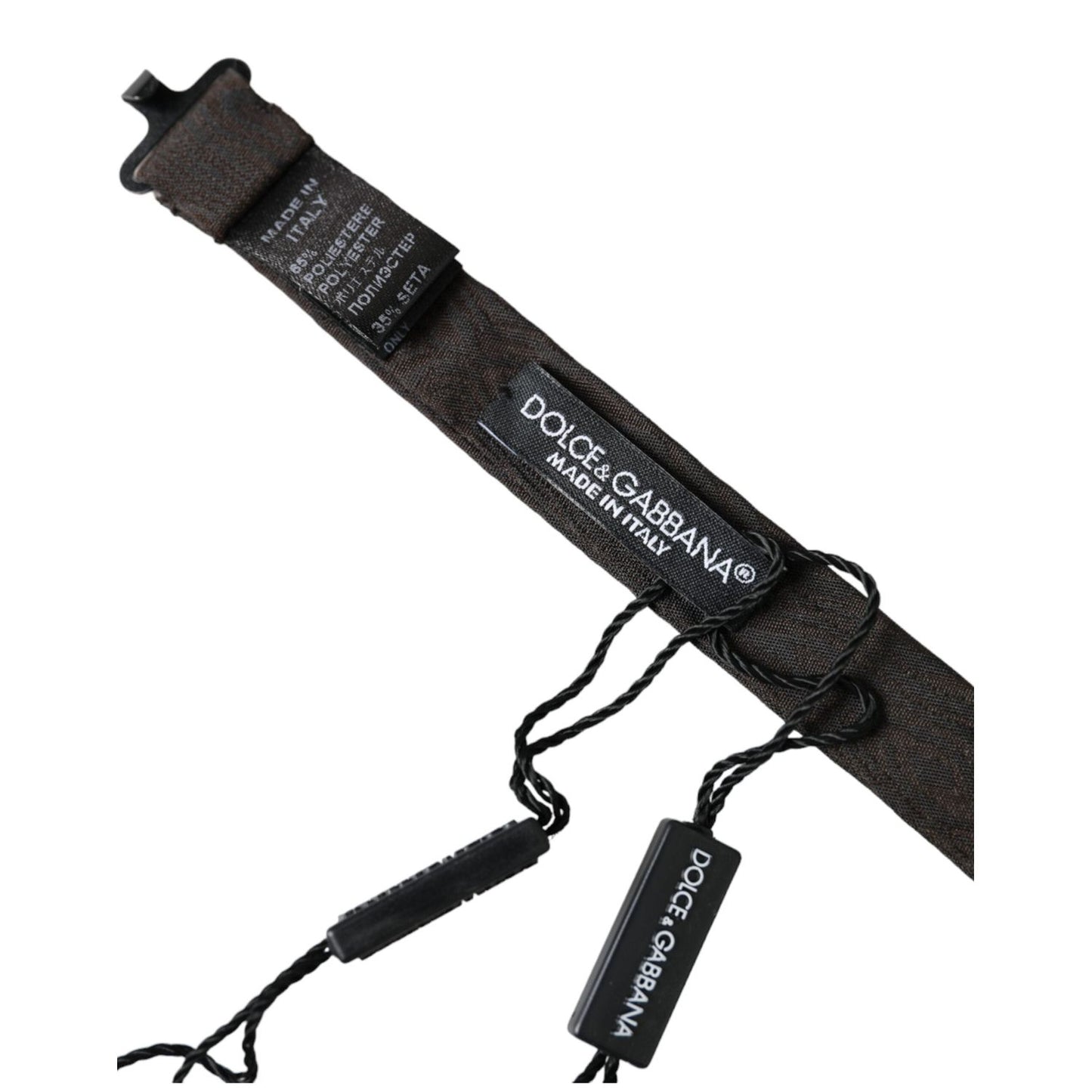 Dolce & Gabbana Black Silk Adjustable Neck Men Bow Tie