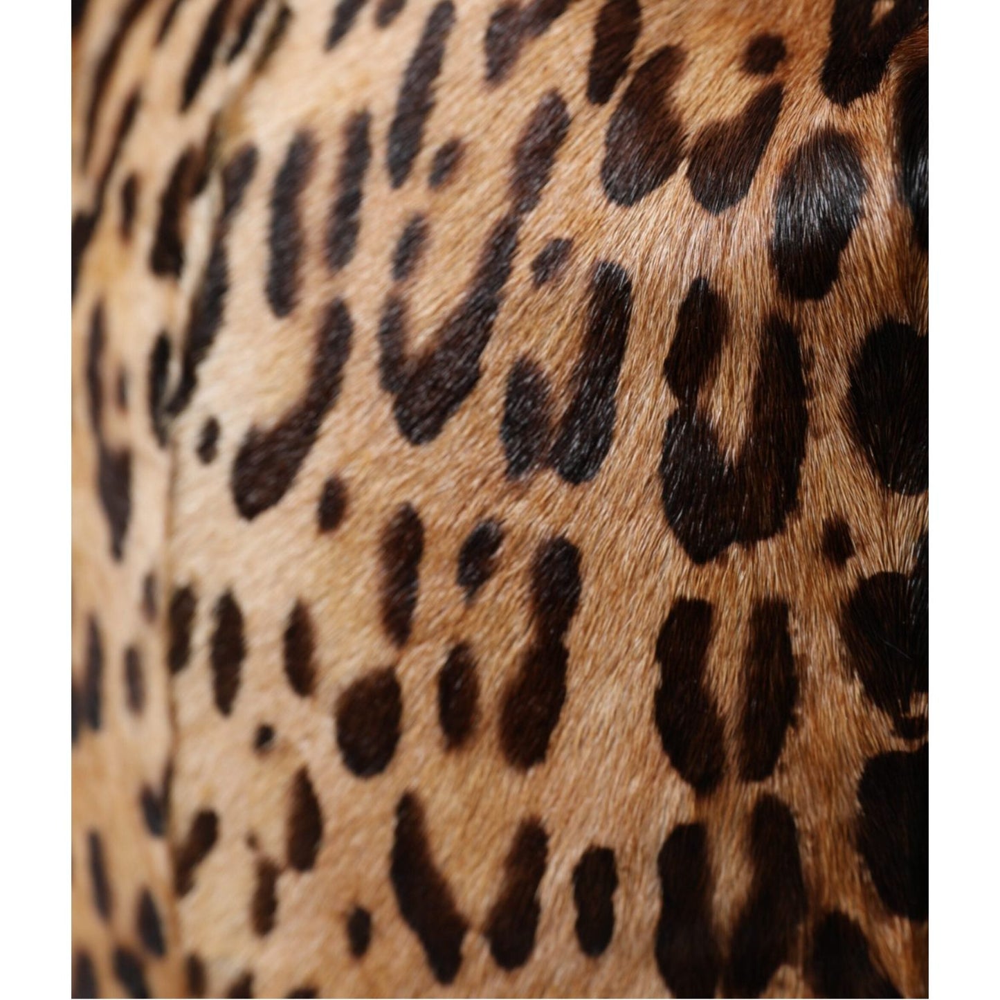 Dolce & Gabbana Brown Leopard Fur Women Bucket Hat