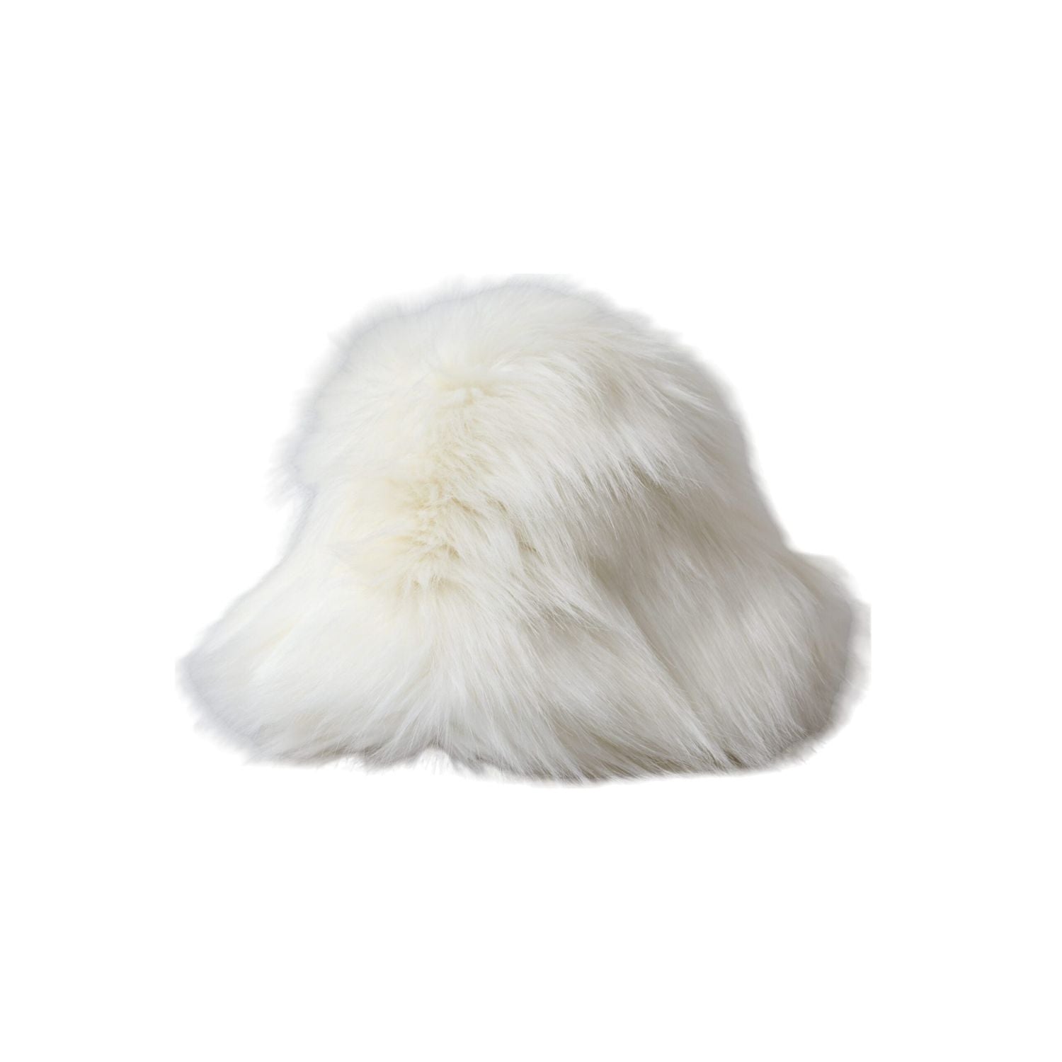 Dolce & Gabbana White Acrylic Fur Womens Bucket Hat
