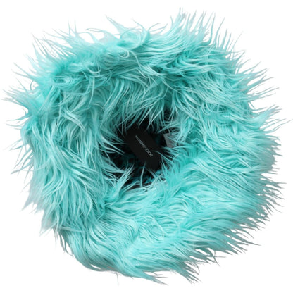 Dolce & Gabbana Mint Green Acrylic Fur Womens Bucket Hat