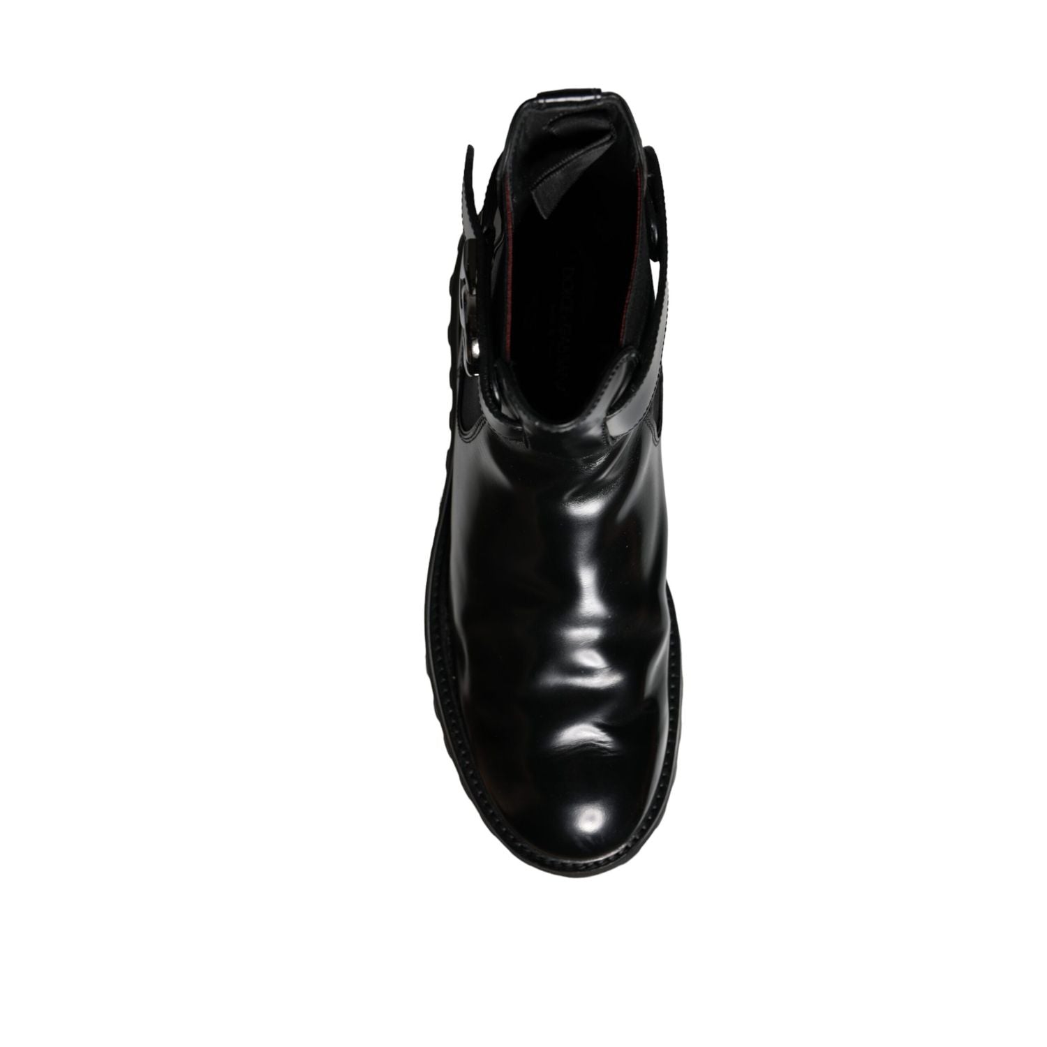 Dolce & Gabbana Black Belted DG Logo Men Chelsea Boots Shoes