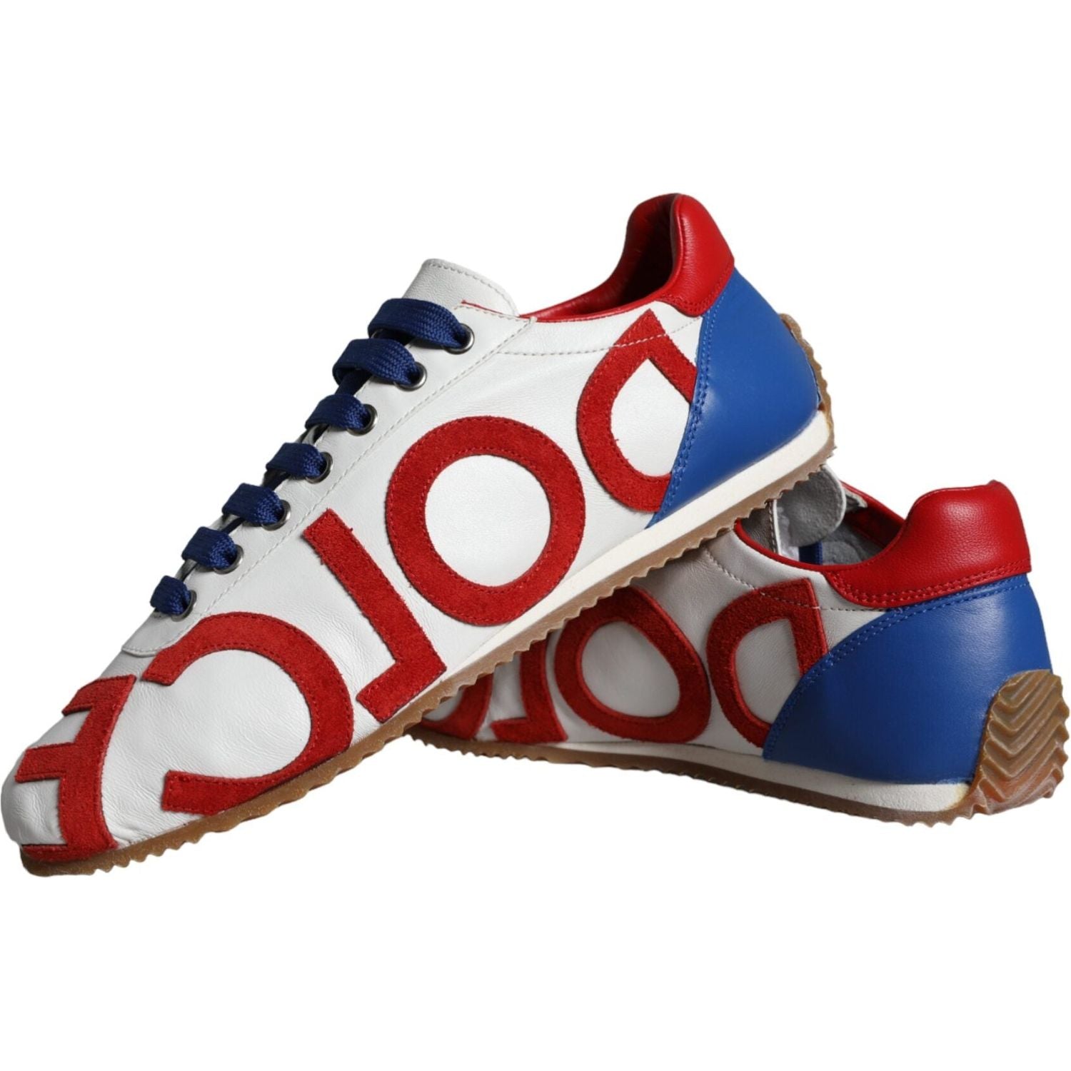 Dolce & Gabbana Multicolor Leather Logo Casual Sneakers Shoes