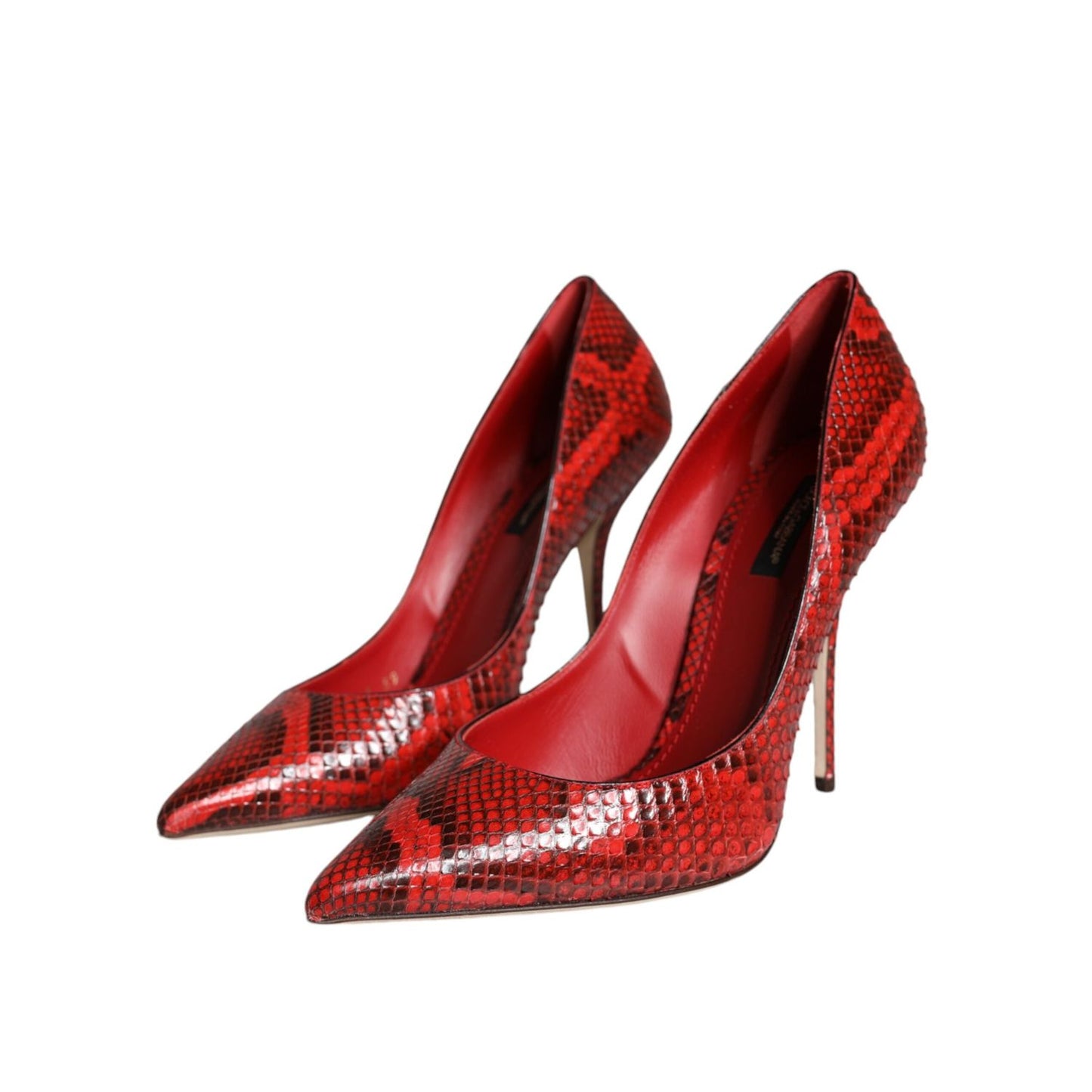 Dolce & Gabbana Red Leather Stiletto High Heels Pumps Shoes
