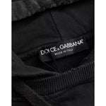 Dolce & Gabbana Black Cotton Hooded Short Sleeves Cropped T-shirt
