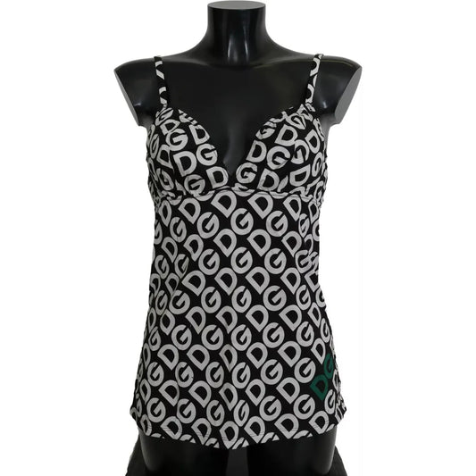 Dolce & Gabbana Black DG Mania Print Sleeveless Swimwear BIK1014-IT1
