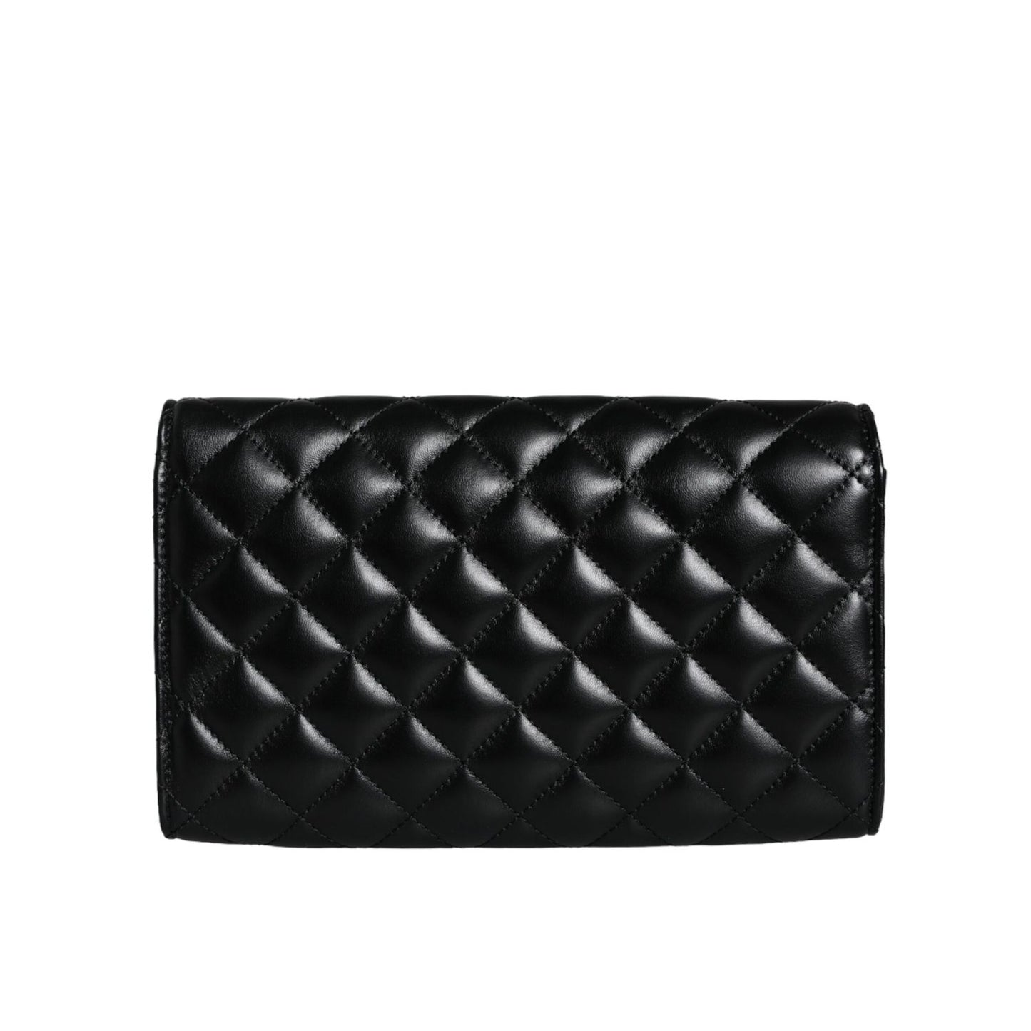 Versace Black Quilted Nappa Leather Crossbody Shoulder Bag