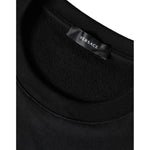 Versace Black Medusa Fleece Cotton Crew Neck Sweatshirt Sweater