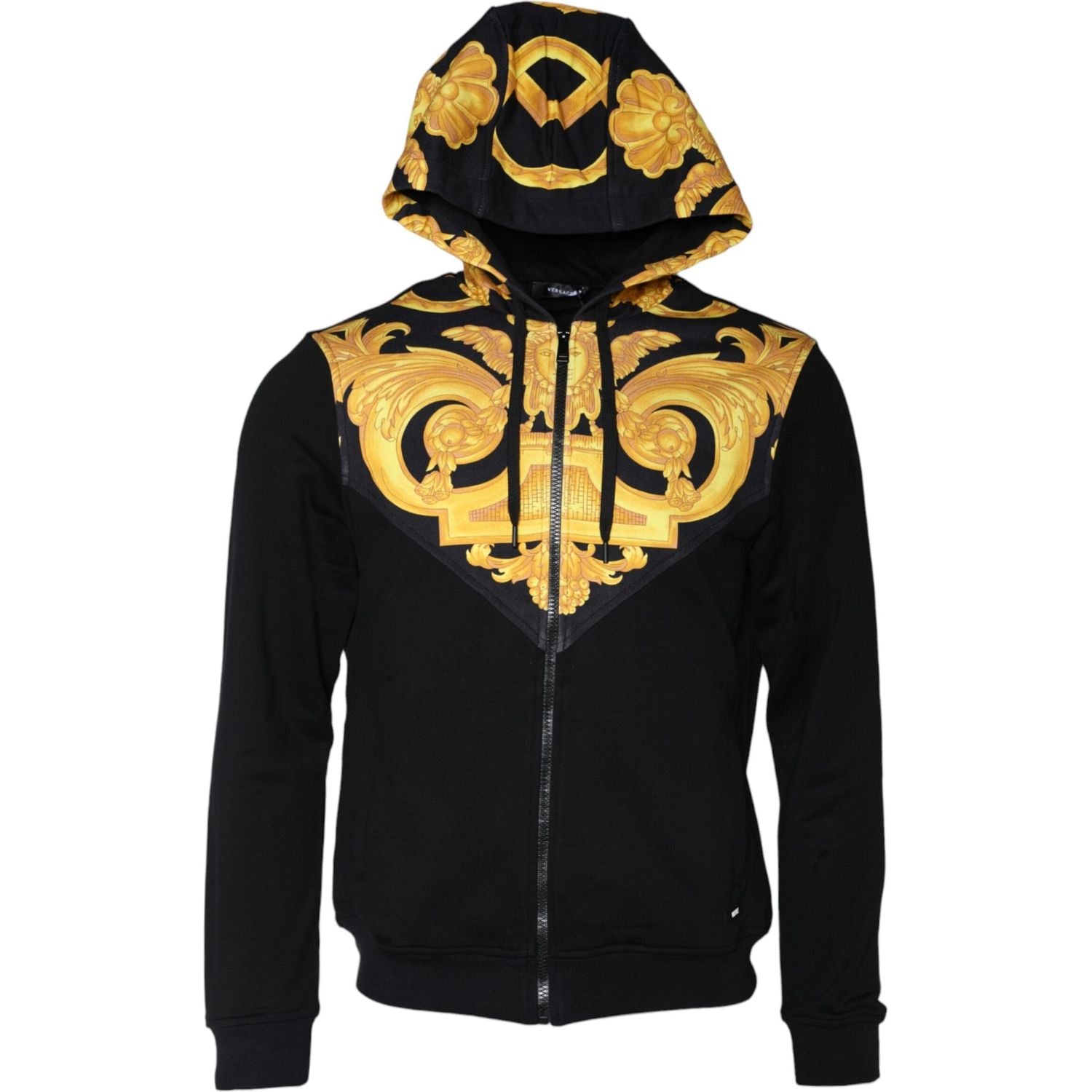 Versace Black Medusa Print Cotton Full Zip HoodieSweatshirt Sweater