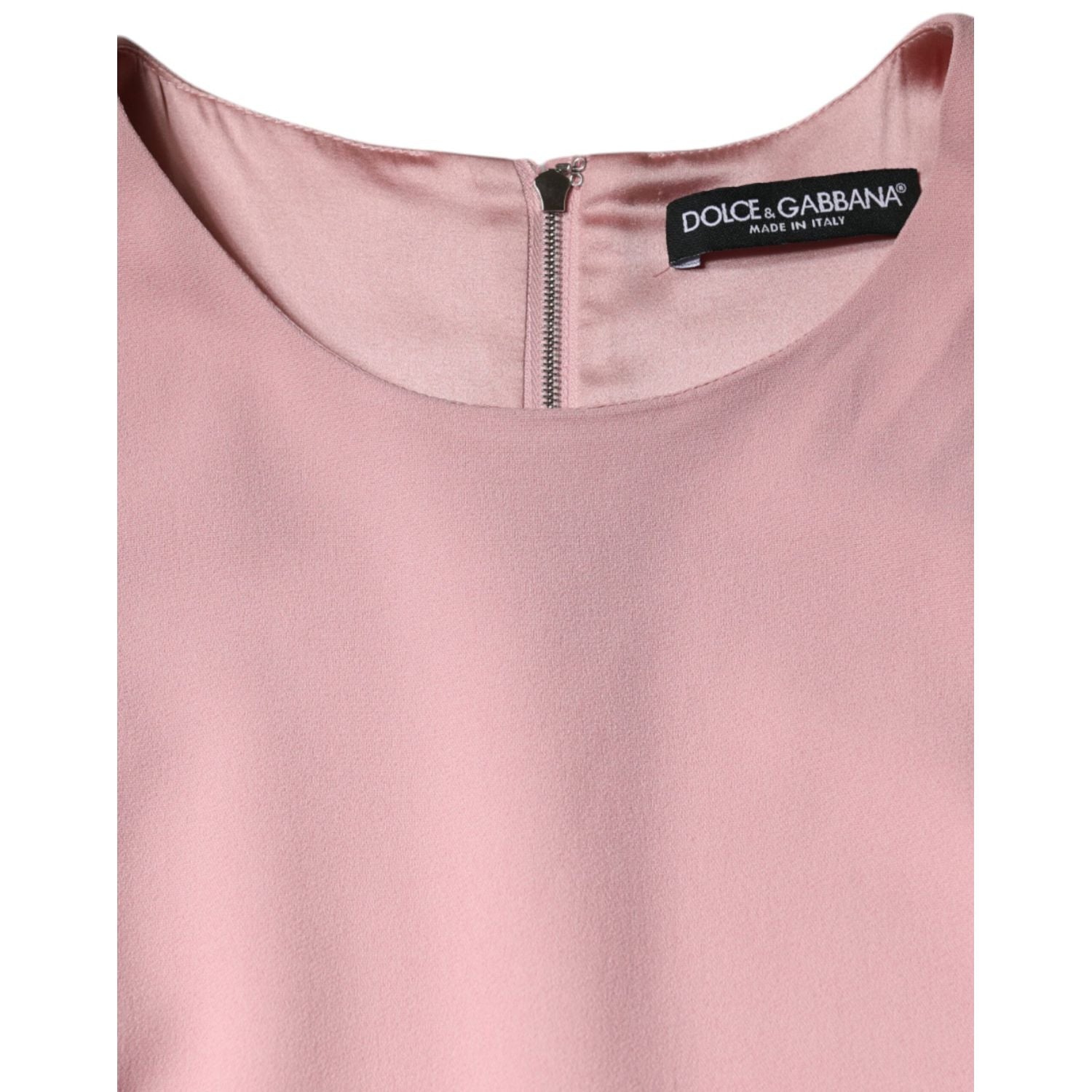 Dolce & Gabbana Pink A-line Viscose 3/4 Sleeves Dress