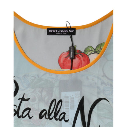 Dolce & Gabbana Multicolor Pasta Alla Norma Print Tank Top