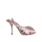Dolce & Gabbana Pink Keira Crystal Heels Sandals Shoes