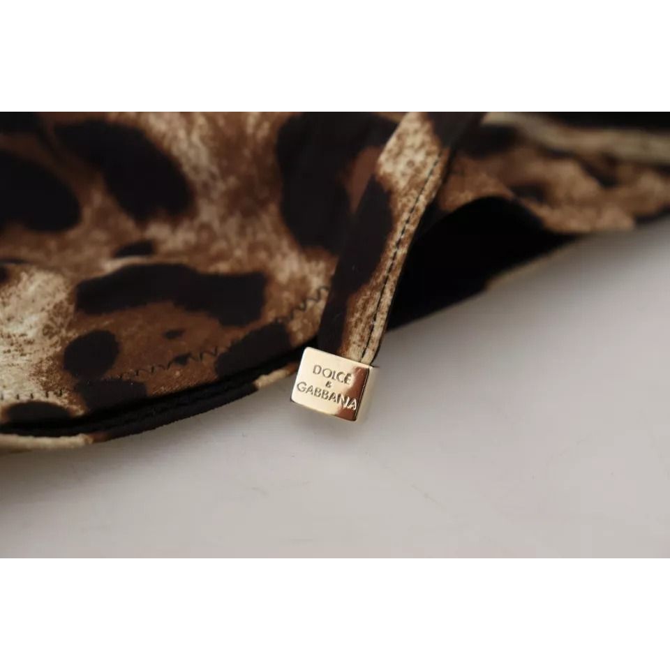 Dolce & Gabbana Brown Leopard Print Swimsuit Swimwear Bikini Bottom