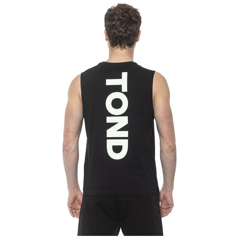 Tond Black Cotton Tank Top