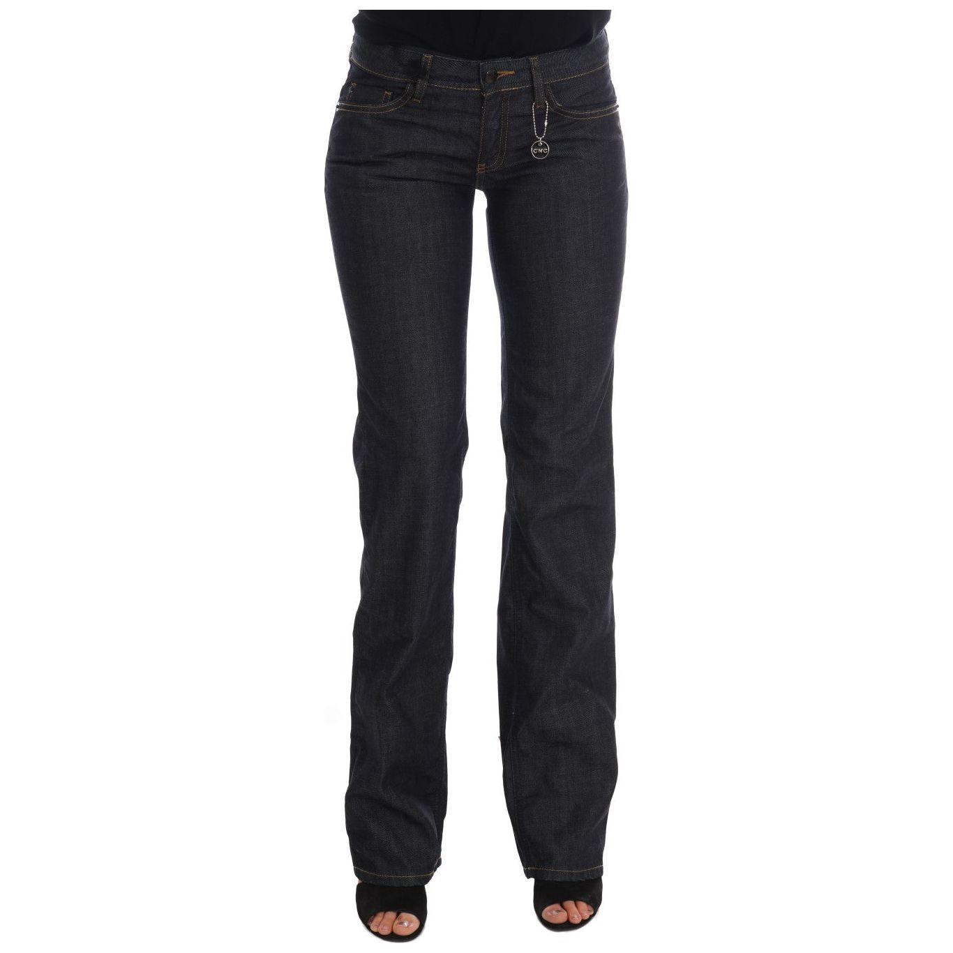 Costume National Dark Blue Cotton Classic Fit Jeans