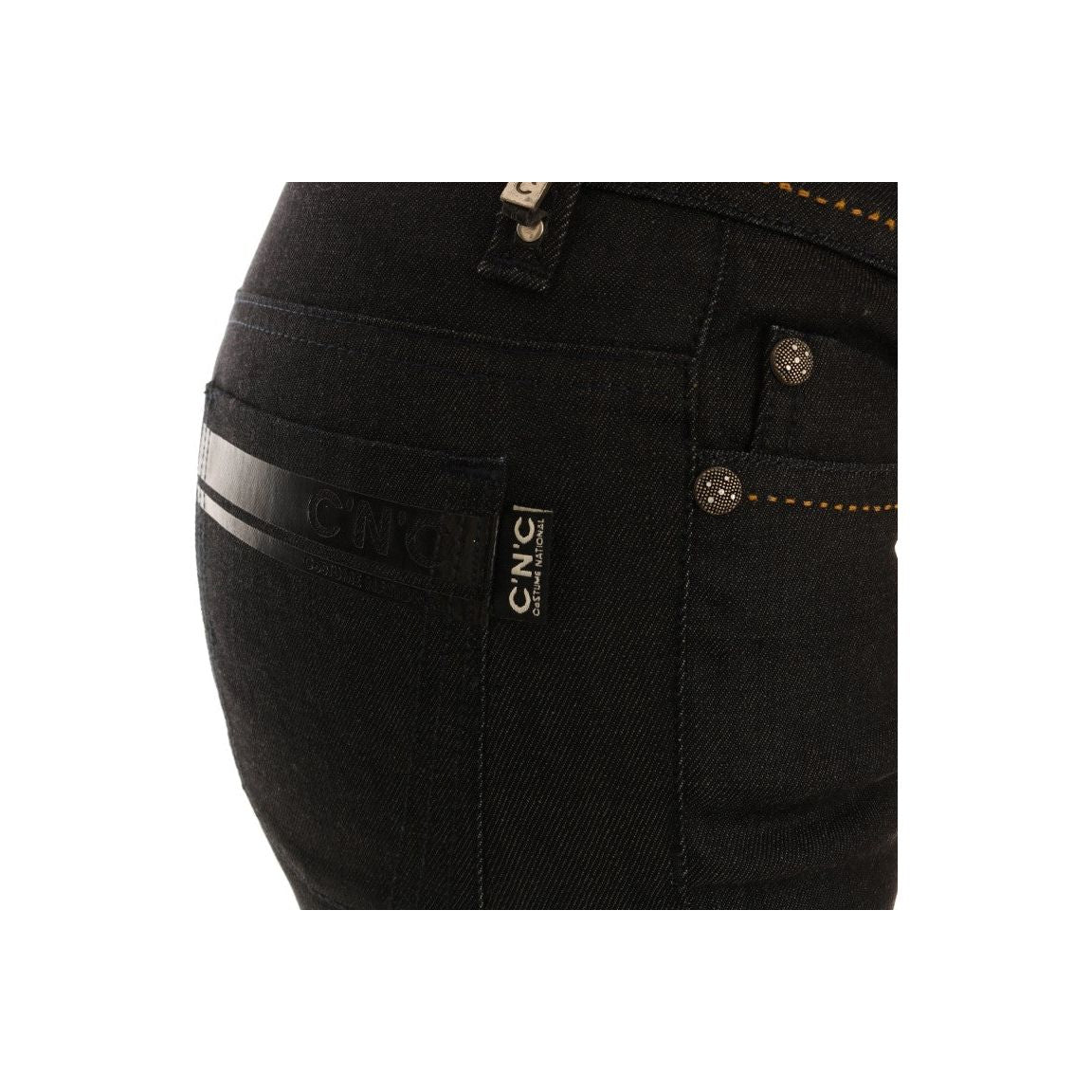 Costume National Blue Cotton Stretch Slim Fit Jeans