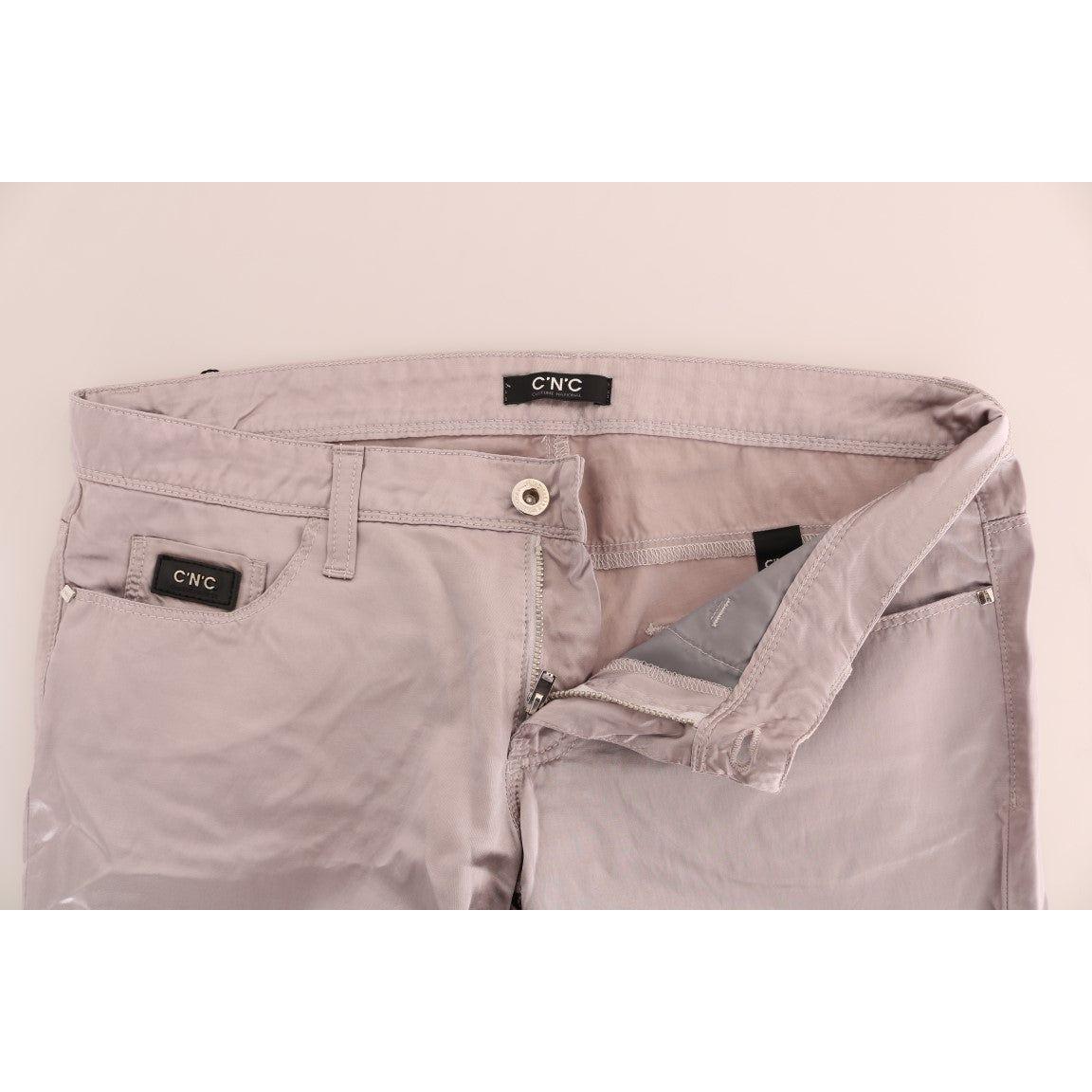 Costume National Beige Cotton Slim Fit Jeans Jeans & Pants