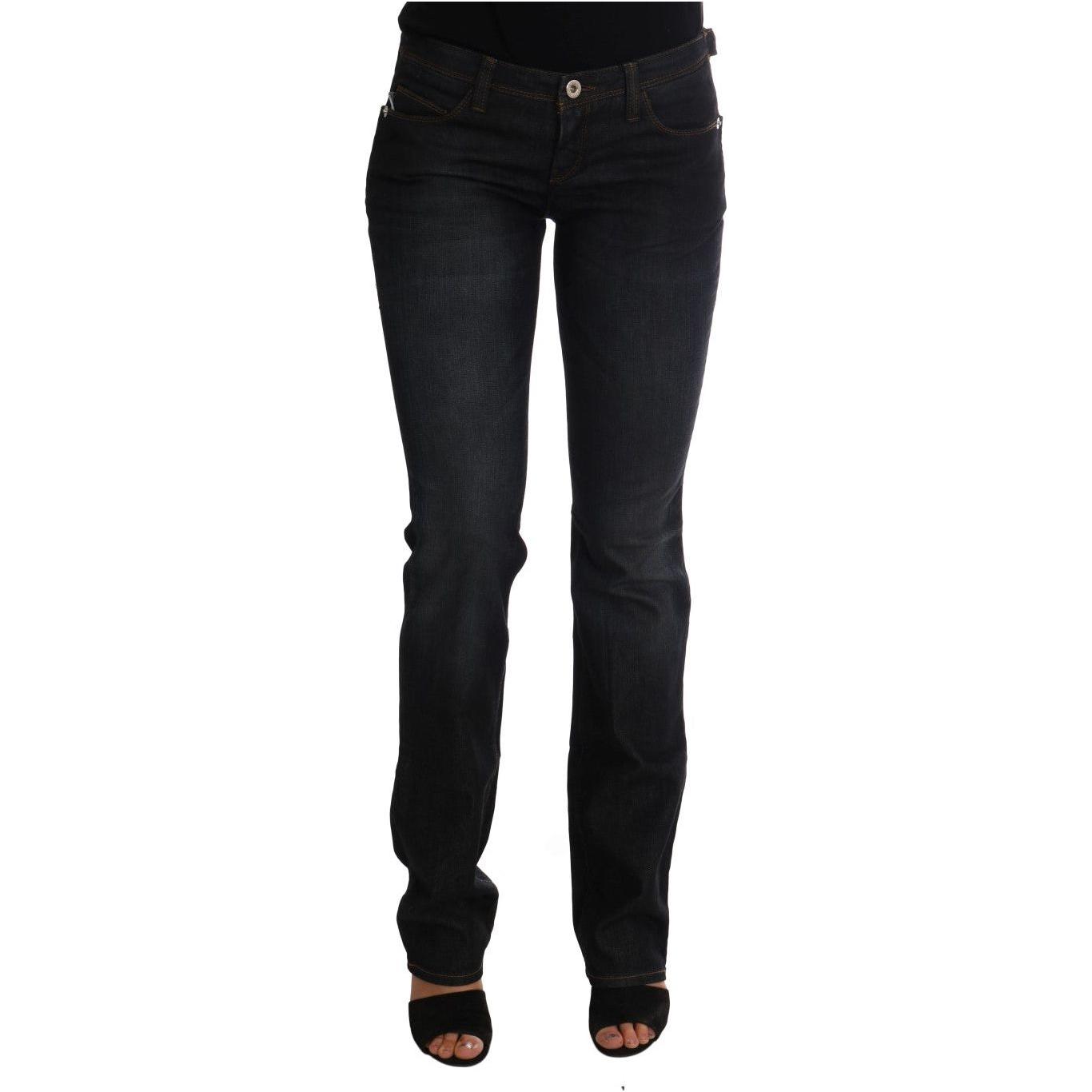 Costume National Dark Blue Cotton Slim Fit Jeans