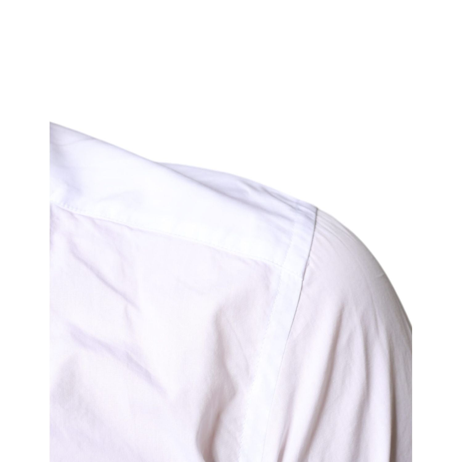 Dolce & Gabbana White Bib Cotton Poplin Formal Dress Shirt