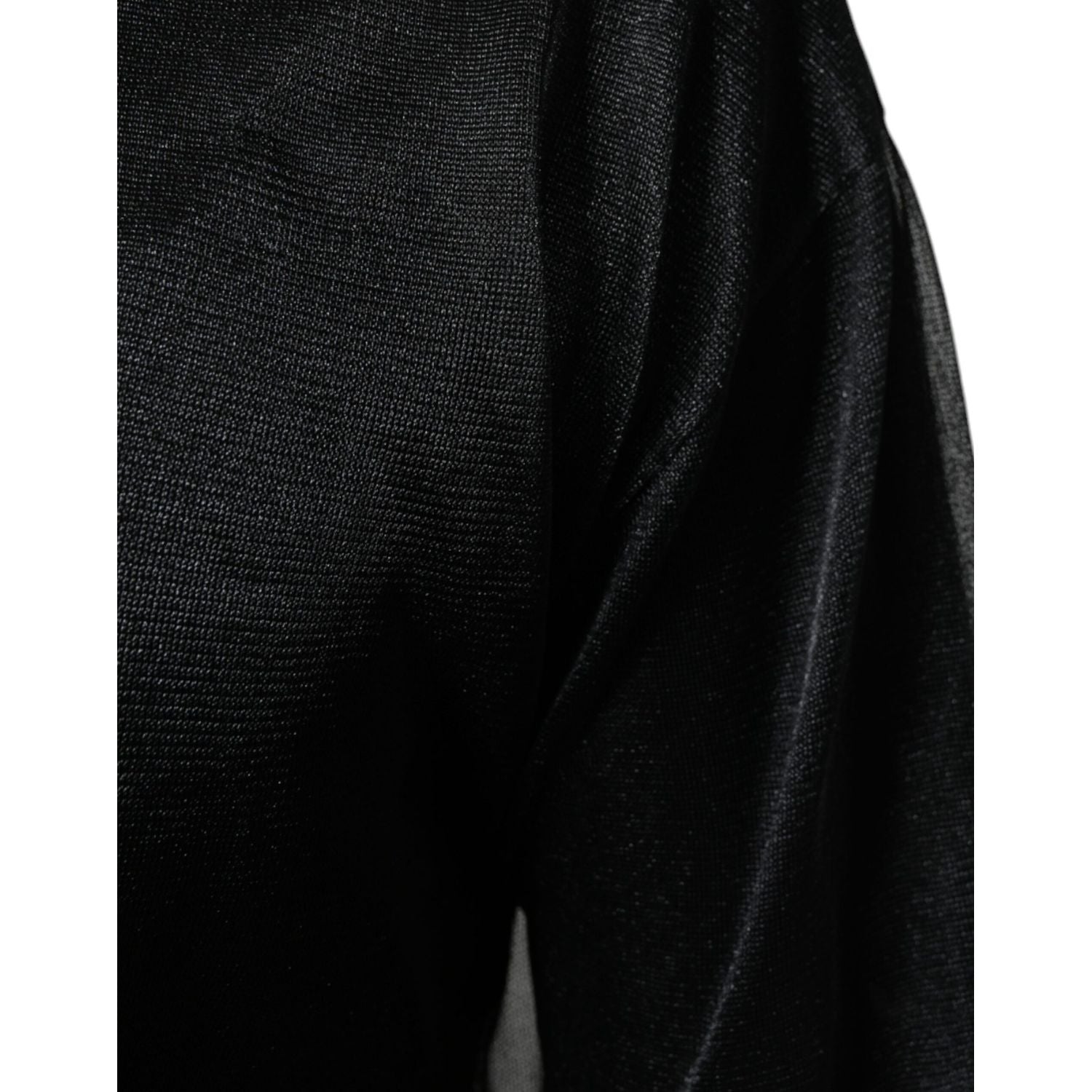 Dolce & Gabbana Black Polyester Pullover Sweatshirt Sweater