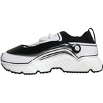 Dolce & Gabbana White Black Logo Plaque Daymaster Sneakers Shoes