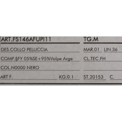 Dolce & Gabbana Black Silver Fox Fur Scarf Fur Scarves