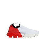 Dolce & Gabbana White Red Low Top Sorrento Men Sneakers Shoes