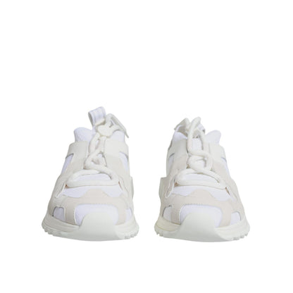 Dolce & Gabbana White Mesh Sorrento Trekking Sneakers Shoes