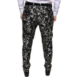 Dolce & Gabbana Black Jacquard Skinny Dress Pants