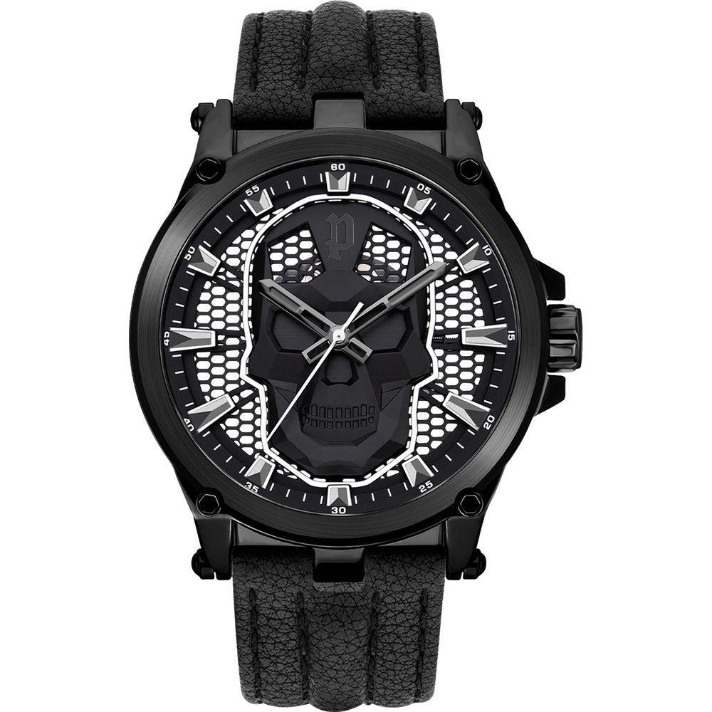 Police Black Leather Dress Watch